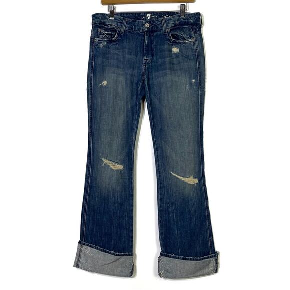 7 For All Mankind Squiggle Bootcut in Vintage Allston Size 31 - Picture 1 of 7